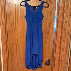 H&M Vibrant Blue High Low Dress